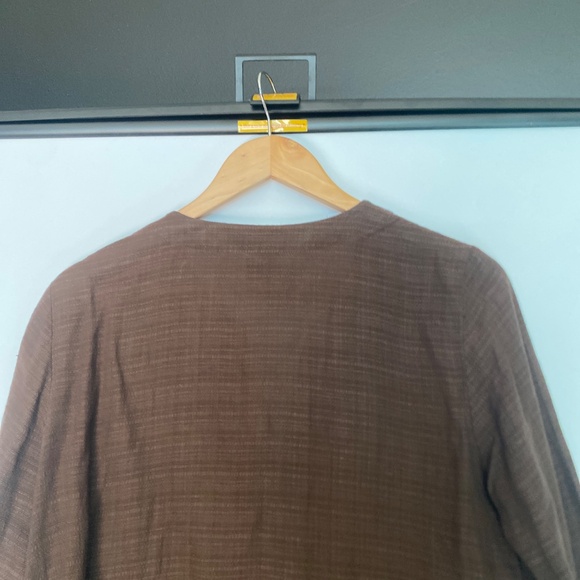 Eileen Fisher S Textured Linen Blend Tunic Top - Picture 10 of 12